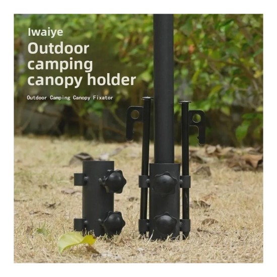 Adjustable Tarp Pole Anchor - Heavy-Duty Tent Guyline Stake for Camping, Canopy, and Sun Shelter