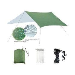 3x3 Waterproof Square Camping Tarp - Sun Shelter & Rain Canopy for Outdoor