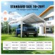Heavy-Duty 10x20 ft White Replacement Canopy Top for Garage Carport Tent - UV Protected, Weather-Resistant, Easy