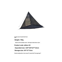 8-Sided Pyramid Camping Tent with Mesh Inner Tent, Waterproof & Breathable for Outdoor