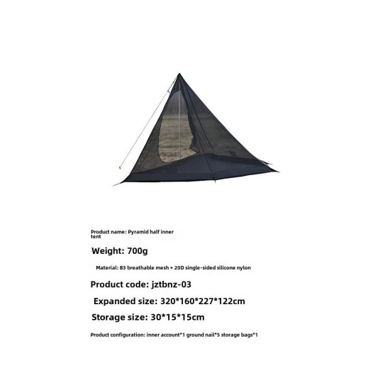8-Sided Pyramid Camping Tent with Mesh Inner Tent, Waterproof & Breathable for Outdoor