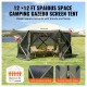12x12 Ft Pop-Up Screen Tent with 6-Sided Mesh & Privacy Walls for Outdoor Camping &
