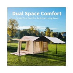 Deluxe Waterproof PVC Inflatable Tent with Sunshade Canopy for Multi-Player Outdoor