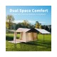 Deluxe Waterproof PVC Inflatable Tent with Sunshade Canopy for Multi-Player Outdoor