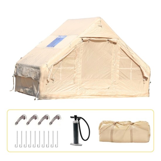 6.3㎡ Family Camping Inflatable Tent - Windproof, Rainproof & Fully Automatic Setup for Weekend