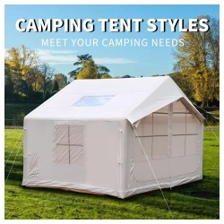 4-Season Waterproof Inflatable Camping Tent - Portable Dome Glamping House for Outdoor Parties & Camping