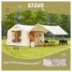 Large Outdoor Inflatable Camping Tent, Waterproof & Explosion-Proof Portable Air House for Family