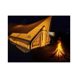 Inflatable Camping Shelter Tent with Rainfly - Large Outdoor Family Tent, Easy Setup, Durable &