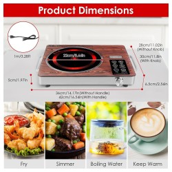 7000W Dual Ceramic Camping Stove | Portable Electric Cooktop with 3500W Single Burner Option in 3