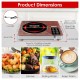 7000W Dual Ceramic Camping Stove | Portable Electric Cooktop with 3500W Single Burner Option in 3