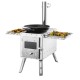 Portable Stainless Steel Wood Burning Stove for Camping & Outdoor Cooking | 86-Inch Compact