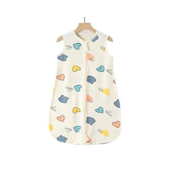 Baby Sleeping Bag 100% Cotton 4-Season Wearable Blanket with Zipper for Safe and Cozy