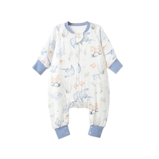Baby Split Leg Sleep Sack 6-Layer Bamboo Cotton Infant Sleep Bag Breathable Summer