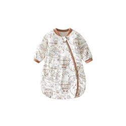 Baby Sleeping Bag with Temperature Control - 60g Cotton-Filled, U-Shaped Design, Zipper Closure for Newborns &