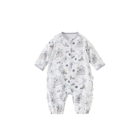 Baby Sleeping Bag 100% Cotton Bamboo Sleepsack with Legs, Breathable All-Season Wearable Blanket for Infants &
