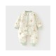 Baby Winter Sleeping Bag with 120g Cotton Fill - Zip-Up Footed Pajamas for Newborns & Infants, Temperature-Regulating