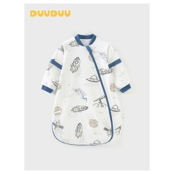 DUUDUU Double-Layer All-in-One Baby Sleep Sack - 100% Cotton, Anti-Kick, All-Season Infant Sleeping Bag (A-Class