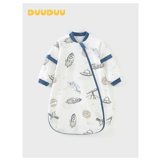 DUUDUU Double-Layer All-in-One Baby Sleep Sack - 100% Cotton, Anti-Kick, All-Season Infant Sleeping Bag (A-Class