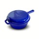 Premium Cast Iron Enamel Cookware Set - Kitchen Casserole, Soup Pot, Skillet & Frying Pan with Ceramic Finish, Ideal