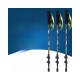 Kodeno Outdoor Snow Leopard 3 Carbon Fiber Trekking Poles - 3-Section Telescopic Folding Hiking Sticks with External