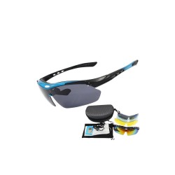 Polarized Cycling Glasses with 5 Interchangeable Lenses - HD UV Protection Sports Goggles for Biking & Outdoor